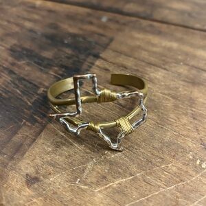 Gold and Silver Texas Cuff Bracelet